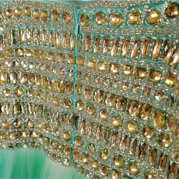 NWT Angela & Alison Mint Green Ombre Strapless Gown, Style # 41059, Sz 16 - Picture 8 of 10